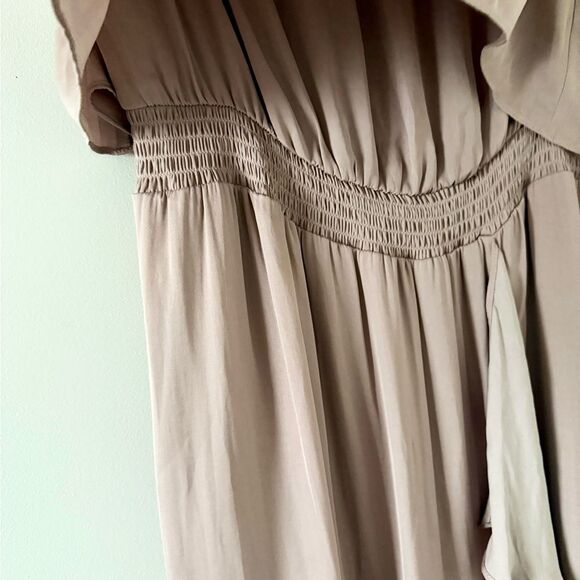 NWT Naked Zebra Strapless Ruffle High Low Hem Dress in Blush Pink Size L - Picture 3 of 8